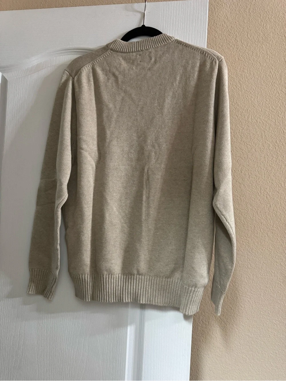 J. Crew Men’s Heritage Cotton Crewneck Sweater in Light Beige